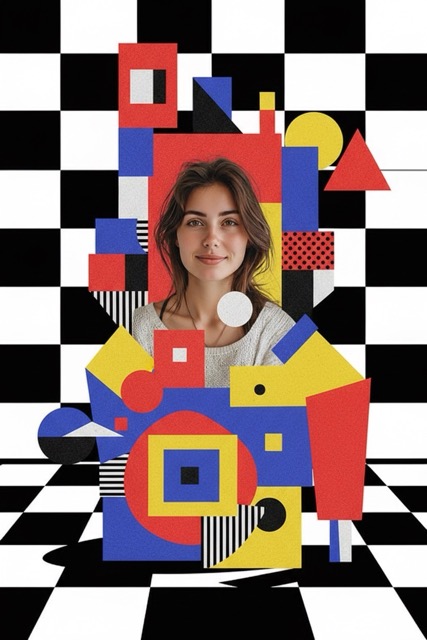 Сюрреалистичный натюрморт в основных цветах